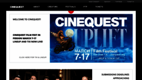 What Cinequest.org website looks like in 2024 