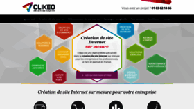 What Clikeo.fr website looks like in 2024 