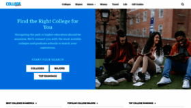 What Collegemagazine.com website looks like in 2024 