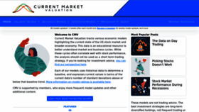 What Currentmarketvaluation.com website looks like in 2024 