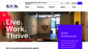 What Chicagoartistscoalition.org website looks like in 2024 