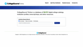 What Collegesource.org website looks like in 2024 