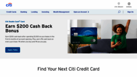 What Citicards.com website looks like in 2024 
