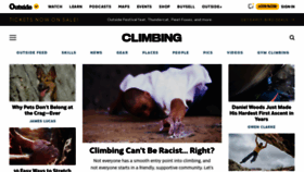 What Climbing.com website looks like in 2024 