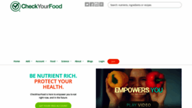 What Checkyourfood.com website looks like in 2024 