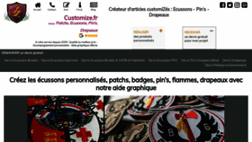 What Customize.fr website looks like in 2024 