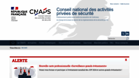 What Cnaps-securite.fr website looks like in 2024 