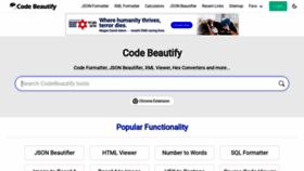 What Codebeautify.org website looks like in 2024 