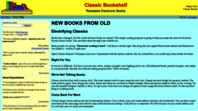 What Classicbookshelf.com website looks like in 2024 