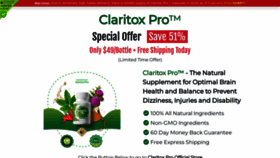 What Claritoxprobuynow.us website looks like in 2024 