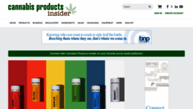 What Cannabisproductsinsider.com website looks like in 2024 