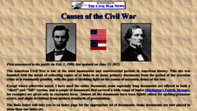 What Civilwarcauses.org website looks like in 2024 