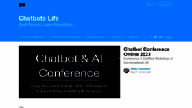 What Chatbotslife.com website looks like in 2024 