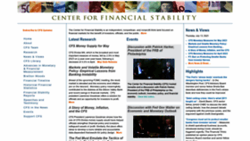 What Centerforfinancialstability.org website looks like in 2024 
