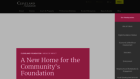 What Clevelandfoundation.org website looks like in 2024 