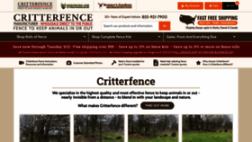 What Critterfence.com website looks like in 2024 