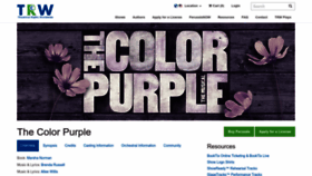 What Colorpurple.com website looks like in 2024 