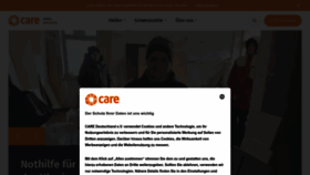 What Care.de website looks like in 2024 