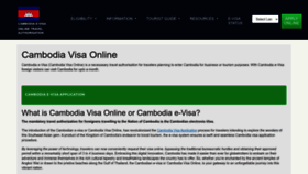 What Cambodianvisa.org website looks like in 2024 