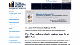 What Curriculumredesign.org website looks like in 2024 