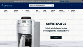 What Capresso.com website looked like in 2024 (1 year ago)