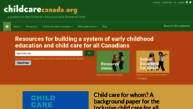 What Childcarecanada.org website looks like in 2024 