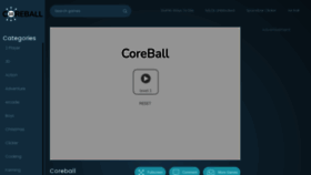 What Coreball.co website looks like in 2024 