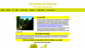 What Cornmazesandmore.org website looks like in 2024 