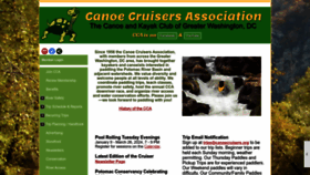 What Canoecruisers.org website looks like in 2024 