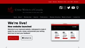 What Crimewriterscanada.com website looks like in 2024 