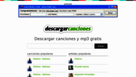 What Descargarcanciones.net website looked like in 2011 (12 years ago)