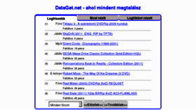 What Dataget.net website looked like in 2011 (12 years ago)