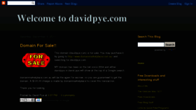 What Davidpye.com website looked like in 2011 (12 years ago)