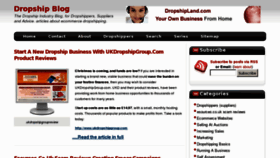 What Dropshipblog.co.uk website looked like in 2012 (12 years ago)