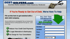 What Debt-solvers.com website looked like in 2012 (12 years ago)