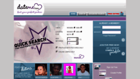 What Dateme.com website looked like in 2012 (12 years ago)