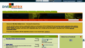 What Divematrix.com website looked like in 2012 (11 years ago)