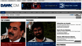 What Dawn.com.pk website looked like in 2012 (11 years ago)