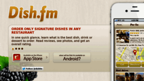 What Dish.fm website looked like in 2012 (11 years ago)
