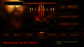 What D3bots.com website looked like in 2012 (11 years ago)