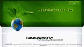 What Data4marketers.com website looked like in 2012 (11 years ago)