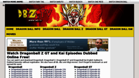 What Dbz.tv website looked like in 2012 (11 years ago)