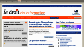 What Droit-de-la-formation.fr website looked like in 2012 (11 years ago)