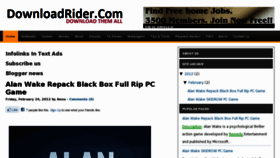What Downloadrider.com website looked like in 2012 (11 years ago)