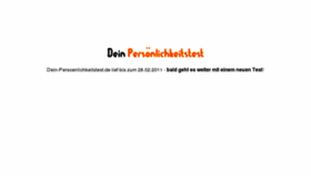 What Dein-persoenlichkeitstest.de website looked like in 2012 (11 years ago)