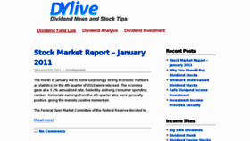 What Dividendyieldlive.com website looked like in 2012 (11 years ago)