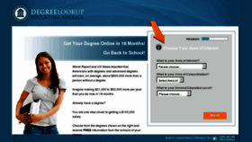 What Degreelookup.org website looked like in 2012 (12 years ago)