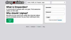 What Dropavideo.com website looked like in 2012 (11 years ago)