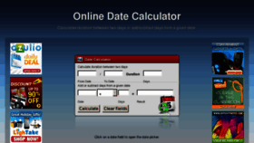 What Date-calculator.net website looked like in 2012 (11 years ago)