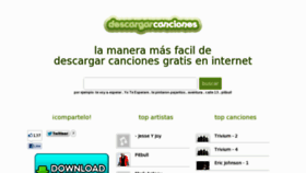What Descargarcanciones.net website looked like in 2012 (11 years ago)